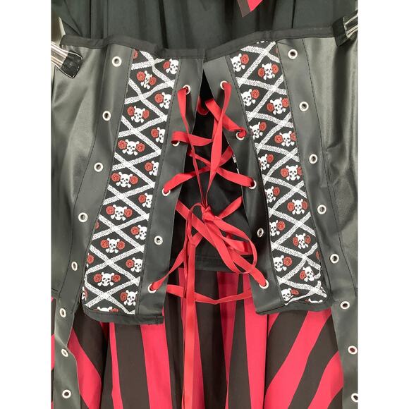 California Costumes Womens Plus 3X Black Red Pirate Wench Dress Halloween K30-16 - Picture 4 of 8
